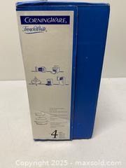 MaxSold Auction: CorningWare French White 4-Piece Bake & Serve Roaster Set w/ Lids – In Box - Vancouver (British Columbia, Canada) SELLER MANAGED Reseller Online Auction - East 7th Avenue (STORAGE)