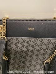 MaxSold Auction: DKNY Logo Shoulder Tote with Chain Handles - Vancouver (British Columbia, Canada) SELLER MANAGED Reseller Online Auction - East 7th Avenue (STORAGE)