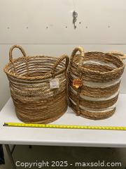 MaxSold Auction: Handcrafted Indonesian Woven Basket Set - Vancouver (British Columbia, Canada) SELLER MANAGED Reseller Online Auction - East 7th Avenue (STORAGE)
