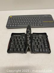 MaxSold Auction: Logitech K400 Plus Wireless Keyboard w/ Touchpad & Palm Portable Folding Keyboard – Mixed  - Vancouver (British Columbia, Canada) SELLER MANAGED Reseller Online Auction - East 7th Avenue (STORAGE)