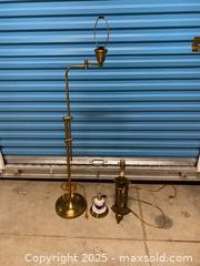 MaxSold Auction: Lot of 3 Vintage Brass & Porcelain Lamps (Floor & Table) – No Shades - Vancouver (British Columbia, Canada) SELLER MANAGED Reseller Online Auction - East 7th Avenue (STORAGE)
