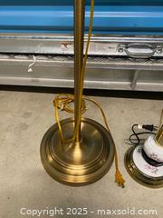 MaxSold Auction: Lot of 3 Vintage Brass & Porcelain Lamps (Floor & Table) – No Shades - Vancouver (British Columbia, Canada) SELLER MANAGED Reseller Online Auction - East 7th Avenue (STORAGE)