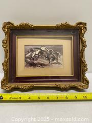 MaxSold Auction: Ornate Gilt Framed Vintage Horse Racing Print - Vancouver (British Columbia, Canada) SELLER MANAGED Reseller Online Auction - East 7th Avenue (STORAGE)
