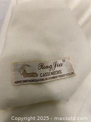 MaxSold Auction: Rong Jia Cashmere Ivory Scarf with Fringe - Vancouver (British Columbia, Canada) SELLER MANAGED Reseller Online Auction - East 7th Avenue (STORAGE)