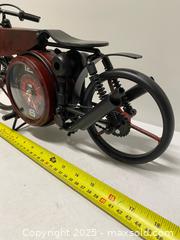 MaxSold Auction: Title (MaxSold): Decorative Motorcycle-Shaped Table Clock, Metal & Wood Finish  - Vancouver (British Columbia, Canada) SELLER MANAGED Reseller Online Auction - East 7th Avenue (STORAGE)