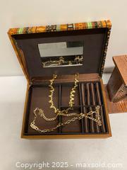 MaxSold Auction: Vintage-Style Wooden Jewelry & Watch Box Lot (Watches Included) - Vancouver (British Columbia, Canada) SELLER MANAGED Reseller Online Auction - East 7th Avenue (STORAGE)