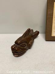 MaxSold Auction: Vintage Apache Sand Painting “The Chiricahua Sun” Rainbow Way NM + Carved Animal - Vancouver (British Columbia, Canada) SELLER MANAGED Reseller Online Auction - East 7th Avenue (STORAGE)