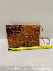 MaxSold Auction: Vintage Cort Montreal Leather & Snakeskin Clutch Purse - Vancouver (British Columbia, Canada) SELLER MANAGED Reseller Online Auction - East 7th Avenue (STORAGE)