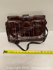 MaxSold Auction: Vintage Genuine Eel Skin Leather Shoulder Bag – Brown/Black - Vancouver (British Columbia, Canada) SELLER MANAGED Reseller Online Auction - East 7th Avenue (STORAGE)