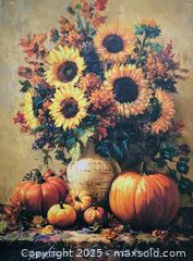MaxSold Auction: Autumn's Smile I  - Original Mixed Media still life, 24" x 18" by Tadas Zaicikas (TedyZet) - Toronto (Ontario, Canada) SELLER MANAGED Downsizing Online Auction - Harbord Street