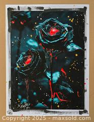 MaxSold Auction: Blood Petals IV - Original Mixed Media Floral Painting, 24" x 18" by Tadas Zaicikas (TedyZet) - Toronto (Ontario, Canada) SELLER MANAGED Downsizing Online Auction - Harbord Street