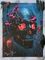 MaxSold Auction: Blooming Bones II - Original Mixed Media still life, 24"x18” by Tadas Zaicikas (TedyZet) - Toronto (Ontario, Canada) SELLER MANAGED Downsizing Online Auction - Harbord Street