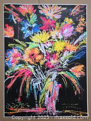 MaxSold Auction: Blooming in Silence - Original Mixed Media Floral Painting, 24" x 18" by Tadas Zaicikas (TedyZet) - Toronto (Ontario, Canada) SELLER MANAGED Downsizing Online Auction - Harbord Street