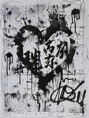 MaxSold Auction: Broken Heart - Original Mixed Media graffiti based art, 24" x 18" by Tadas Zaicikas (TedyZet) - Toronto (Ontario, Canada) SELLER MANAGED Downsizing Online Auction - Harbord Street