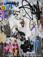 MaxSold Auction: Concrete Bloom - Original Mixed Media Abstract, 24" x 18" by Tadas Zaicikas (TedyZet) - Toronto (Ontario, Canada) SELLER MANAGED Downsizing Online Auction - Harbord Street