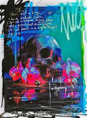 MaxSold Auction: Crowned in Silence - Original Mixed Media still life, 24"x18” by Tadas Zaicikas (TedyZet) - Toronto (Ontario, Canada) SELLER MANAGED Downsizing Online Auction - Harbord Street