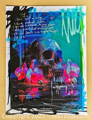 MaxSold Auction: Crowned in Silence - Original Mixed Media still life, 24"x18” by Tadas Zaicikas (TedyZet) - Toronto (Ontario, Canada) SELLER MANAGED Downsizing Online Auction - Harbord Street