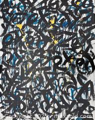 MaxSold Auction: Drawing Love No. 30 - Original Mixed Media graffiti based art, 38” x 30" by  Tadas Zaicikas (TedyZet) - Toronto (Ontario, Canada) SELLER MANAGED Downsizing Online Auction - Harbord Street