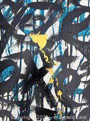 MaxSold Auction: Drawing Love No. 30 - Original Mixed Media graffiti based art, 38” x 30" by  Tadas Zaicikas (TedyZet) - Toronto (Ontario, Canada) SELLER MANAGED Downsizing Online Auction - Harbord Street