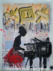 MaxSold Auction: Electronic Nocturne - Original Mixed Media Figurative Painting, 24" x 18" by Tadas Zaicikas (TedyZet) - Toronto (Ontario, Canada) SELLER MANAGED Downsizing Online Auction - Harbord Street