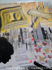 MaxSold Auction: Electronic Nocturne - Original Mixed Media Figurative Painting, 24" x 18" by Tadas Zaicikas (TedyZet) - Toronto (Ontario, Canada) SELLER MANAGED Downsizing Online Auction - Harbord Street