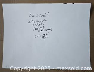 MaxSold Auction: Love is Cool - Original Mixed Media graffiti based art, 24" x 18" by  Tadas Zaicikas (TedyZet) - Toronto (Ontario, Canada) SELLER MANAGED Downsizing Online Auction - Harbord Street