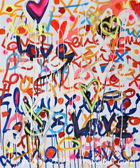 MaxSold Auction: Love Wall No. 39 - Original Mixed Media graffiti based art, 36” x 30" by Tadas Zaicikas (TedyZet) - Toronto (Ontario, Canada) SELLER MANAGED Downsizing Online Auction - Harbord Street