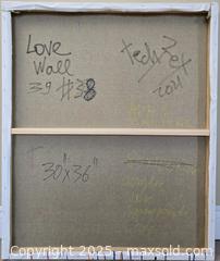 MaxSold Auction: Love Wall No. 39 - Original Mixed Media graffiti based art, 36” x 30" by Tadas Zaicikas (TedyZet) - Toronto (Ontario, Canada) SELLER MANAGED Downsizing Online Auction - Harbord Street