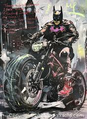 MaxSold Auction: Nocturne Rider - Original Mixed Media Portrait, 24" x 18" by Tadas Zaicikas (TedyZet) - Toronto (Ontario, Canada) SELLER MANAGED Downsizing Online Auction - Harbord Street