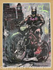 MaxSold Auction: Nocturne Rider - Original Mixed Media Portrait, 24" x 18" by Tadas Zaicikas (TedyZet) - Toronto (Ontario, Canada) SELLER MANAGED Downsizing Online Auction - Harbord Street