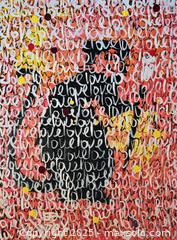 MaxSold Auction: Prayer One Page Banksy's Rat II - Original Mixed Media Abstract, 24" x 18" by Tadas Zaicikas (TedyZet) - Toronto (Ontario, Canada) SELLER MANAGED Downsizing Online Auction - Harbord Street