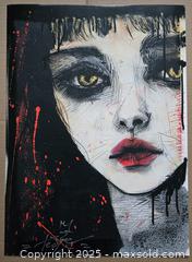 MaxSold Auction: Silent Ember - Original Mixed Media Portrait, 22" x 16" by Tadas Zaicikas (TedyZet) - Toronto (Ontario, Canada) SELLER MANAGED Downsizing Online Auction - Harbord Street