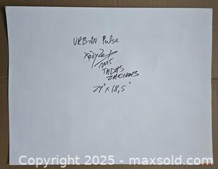 MaxSold Auction: Urban Pulse - Original Mixed Media graffiti based art, 18” x 24" by  Tadas Zaicikas (TedyZet) - Toronto (Ontario, Canada) SELLER MANAGED Downsizing Online Auction - Harbord Street