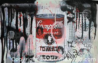 MaxSold Auction: Urban Soup - Original Mixed Media graffiti based art, 16” x 24" by Tadas Zaicikas (TedyZet) - Toronto (Ontario, Canada) SELLER MANAGED Downsizing Online Auction - Harbord Street