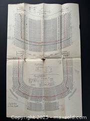 MaxSold Auction: Antique Massey Hall Opening 1st Concert Mendelssohn Choir Floor Plan Seating Chart c.1895 - Toronto (Ontario, Canada) PARTNER MANAGED Estate Sale Online Auction - Springbank Avenue