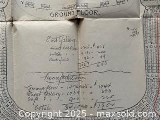 MaxSold Auction: Antique Massey Hall Opening 1st Concert Mendelssohn Choir Floor Plan Seating Chart c.1895 - Toronto (Ontario, Canada) PARTNER MANAGED Estate Sale Online Auction - Springbank Avenue