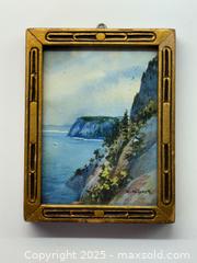 MaxSold Auction: W.M. Mitchell Miniature Watercolour “Saguenay Gorge” 1931 in Hand-Carved Frame - Toronto (Ontario, Canada) PARTNER MANAGED Estate Sale Online Auction - Springbank Avenue
