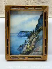 MaxSold Auction: W.M. Mitchell Miniature Watercolour “Saguenay Gorge” 1931 in Hand-Carved Frame - Toronto (Ontario, Canada) PARTNER MANAGED Estate Sale Online Auction - Springbank Avenue