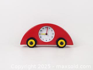 MaxSold Auction: Postmodern Wooden Memphis Style Car Clock, 1980s - Toronto (Ontario, Canada) SELLER MANAGED Downsizing Online Auction - Esandar Drive (STORAGE)