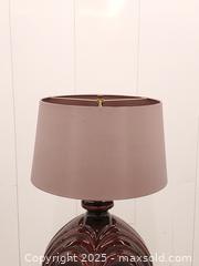 MaxSold Auction: Vintage Large Maroon Glazed Ceramic Art Deco-Style Table Lamp - Toronto (Ontario, Canada) SELLER MANAGED Downsizing Online Auction - Esandar Drive (STORAGE)