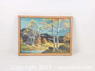 MaxSold Auction: Vintage Paint-by-number Landscape Art Work in Frame - Toronto (Ontario, Canada) SELLER MANAGED Downsizing Online Auction - Esandar Drive (STORAGE)