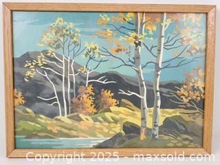 MaxSold Auction: Vintage Paint-by-number Landscape Art Work in Frame - Toronto (Ontario, Canada) SELLER MANAGED Downsizing Online Auction - Esandar Drive (STORAGE)