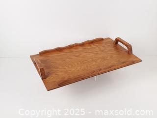 MaxSold Auction: Vintage Solid Oak Wood Tray - Toronto (Ontario, Canada) SELLER MANAGED Downsizing Online Auction - Esandar Drive (STORAGE)