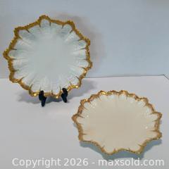 MaxSold Auction: 2x Coalport England Gold Trim Scalloped Plates - Lakeland (Florida, USA) SELLER MANAGED Reseller Online Auction - Dove Meadow Trail
