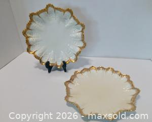 MaxSold Auction: 2x Coalport England Gold Trim Scalloped Plates - Lakeland (Florida, USA) SELLER MANAGED Reseller Online Auction - Dove Meadow Trail