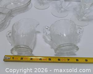MaxSold Auction: Large lot of Antique Etched Glass - Lakeland (Florida, USA) SELLER MANAGED Reseller Online Auction - Dove Meadow Trail
