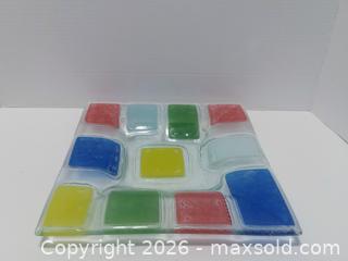 MaxSold Auction: Multicolored Mosaic Fused Glass Dish - Lakeland (Florida, USA) SELLER MANAGED Reseller Online Auction - Dove Meadow Trail