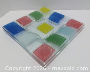MaxSold Auction: Multicolored Mosaic Fused Glass Dish - Lakeland (Florida, USA) SELLER MANAGED Reseller Online Auction - Dove Meadow Trail