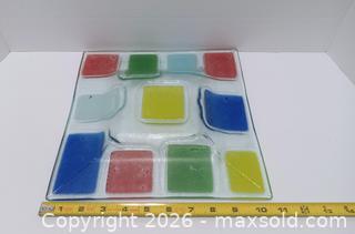 MaxSold Auction: Multicolored Mosaic Fused Glass Dish - Lakeland (Florida, USA) SELLER MANAGED Reseller Online Auction - Dove Meadow Trail