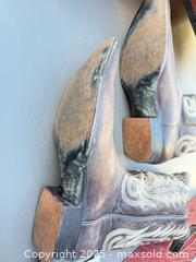 MaxSold Auction: Brown Leather Western Cowboy Boots with Embroidered Upper - Los Angeles (California, USA) PARTNER MANAGED Downsizing Online Auction - West 88th Place